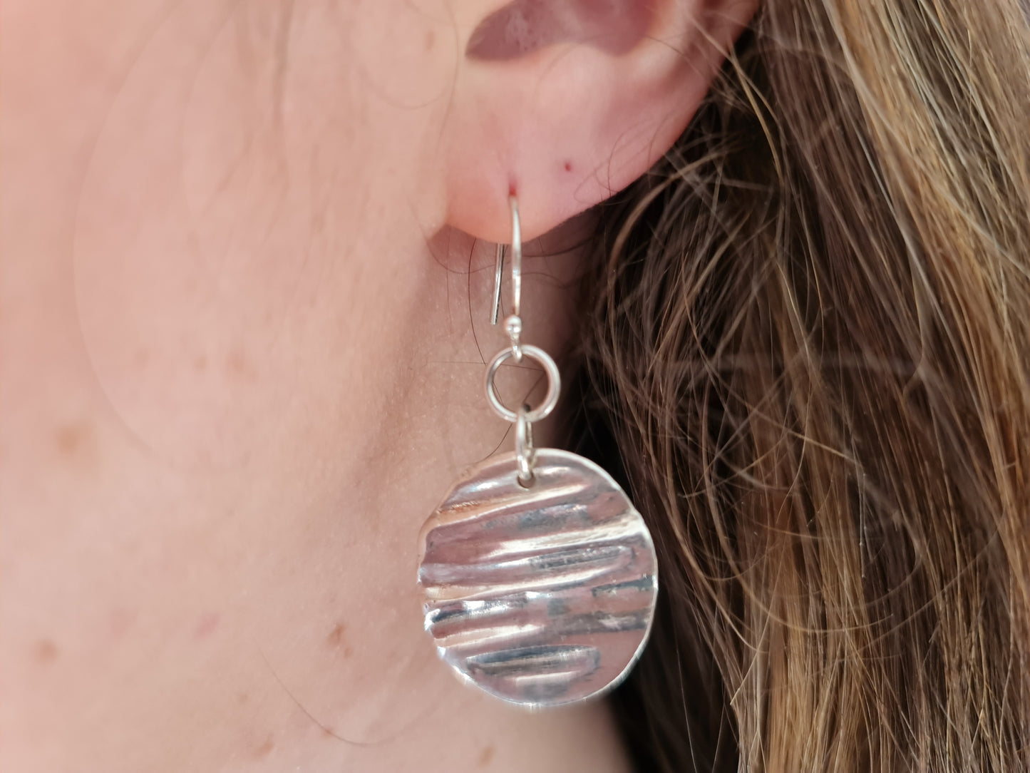 Amsbury Wood Drop Silver Earrings