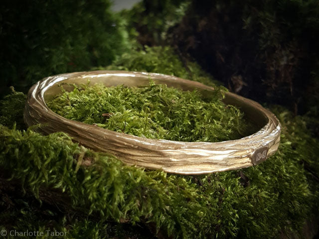 Beech wood uniform bangle in bronze
