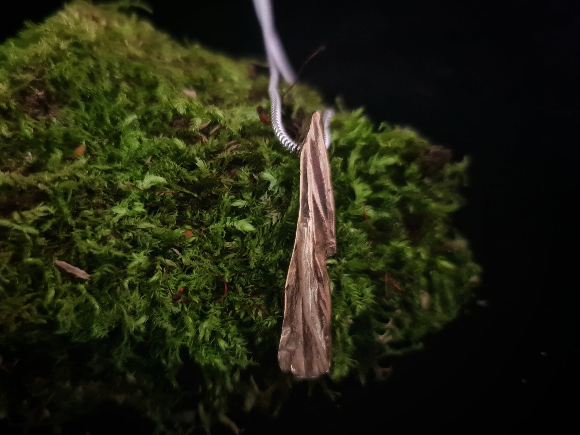Quarrywood bark bronze pendant necklace